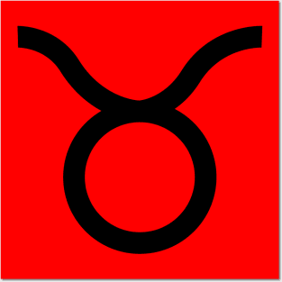 Taurus Horoscope Astrology Zodiac Black Posters and Art